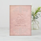 Rustic Mauve Elegant Hochzeitseinladungen Einladung (Stehend Vorderseite)