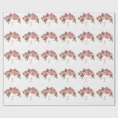 Rustic Mauve Floral Geschenkpapier (Flach)