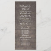 Rustic Mauve Gold Floral Mason Jar Wedding Program Programm (Rückseite)