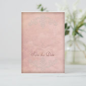 Rustic Mauve Wedding Save the Date Cards (Stehend Vorderseite)