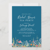 Rustic Meadow Botanical Bridal Shower Tea Party Einladung (Vorderseite)
