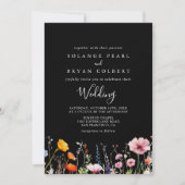 Rustic Meadow Botanical Front & Back Wedding Einladung (Vorderseite)