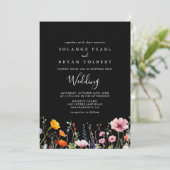Rustic Meadow Botanical Front & Back Wedding Einladung (Stehend Vorderseite)
