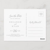 Rustic Meadow Botanical Save the Date Postkarte (Rückseite)