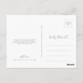 Rustic Meadow Botanical Thank You Postkarte (Rückseite)