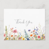 Rustic Meadow Botanical Thank You Postkarte (Vorderseite)