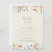 Rustic Meadow Botanical We Do Again Vow Renewal Einladung (Vorderseite)