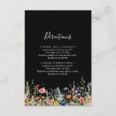 Rustic Meadow Botanical Wedding Directions Begleitkarte (Vorderseite)