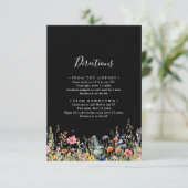Rustic Meadow Botanical Wedding Directions Begleitkarte (Stehend Vorderseite)