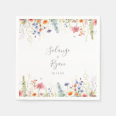 Rustic Meadow Botanical Wedding Napkin Serviette (Vorderseite)