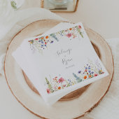 Rustic Meadow Botanical Wedding Napkin Serviette