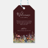 Rustic Meadow Botanical Wedding Welcome Geschenkanhänger (Vorderseite)