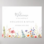 Rustic Meadow Botanical Wedding Welcome Sign Poster (Vorne)