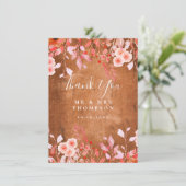 Rustic Meadow Wildblumen Blumenhochzeit Vielen Dan Karte (Stehend Vorderseite)