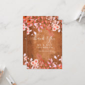 Rustic Meadow Wildblumen Blumenhochzeit Vielen Dan Karte (Vorderseite/Rückseite Beispiel)