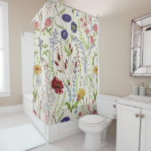 Rustic Meadow Wildflower Botanical Duschvorhang (Beispiel)