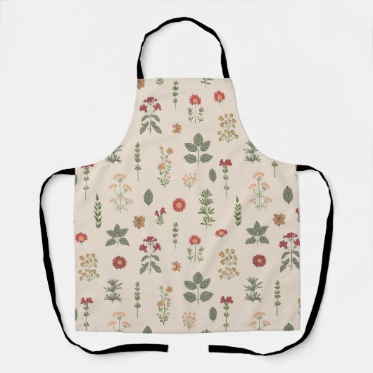Rustic Medicinal Herbs | Vintage Botanical Schürze (Vorderseite)