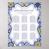 Rustic Mediterranean Tile Wedding with Lemons Poster (Vorne)