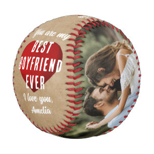 Rustic Mein bester Freund jemals Rotes Herz 2 Foto Baseball