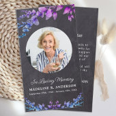 Rustic Memorial Foto Botanische Beerdigung Vielen Mitteilungskarte