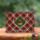 Rustic MerChristmas Bell Red Green Gingham Große Geschenktüte