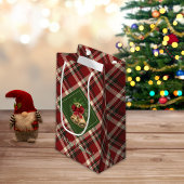 Rustic MerChristmas Bell Red Green Gingham Kleine Geschenktüte