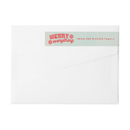 Rustic Merry Alles Weihnachts Wraparound Label