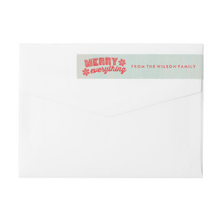 Rustic Merry Alles Weihnachts Wraparound Label