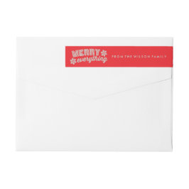 Rustic Merry Alles Weihnachts Wraparound Label