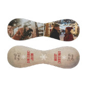 Rustic Merry Christmas 2 Photo Collage Keepsake Baseball (Paneele)