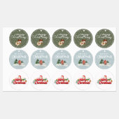 Rustic Merry Christmas Candle Patch Etiketten (Blatt)