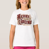 Rustic Merry Christmas  T-Shirt (Vorderseite)