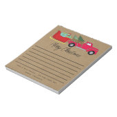 Rustic Merry Christmas Truck and Sleigh Notizblock (Rotiert)
