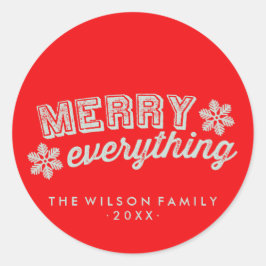 Rustic Merry Everything Christmas Sticker 2