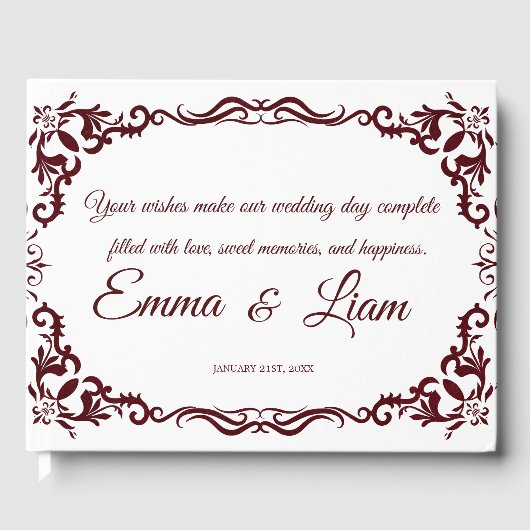 Rustic Mexican Wedding Guest Book  Gästebuch (Vorderseite)