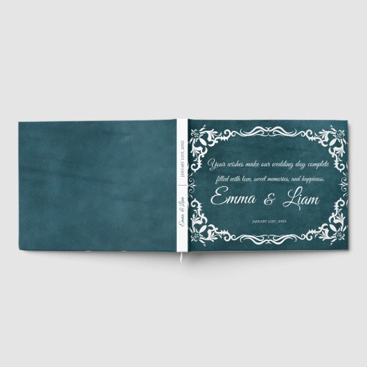 Rustic Mexican Wedding Guest Book  Gästebuch (Voll)