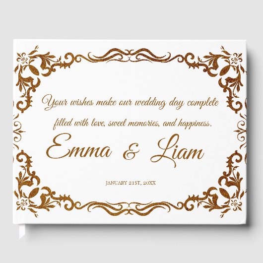 Rustic Mexican Wedding Guest Book  Gästebuch (Vorderseite)