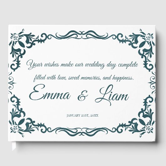 Rustic Mexican Wedding Guest Book Gästebuch (Vorderseite)