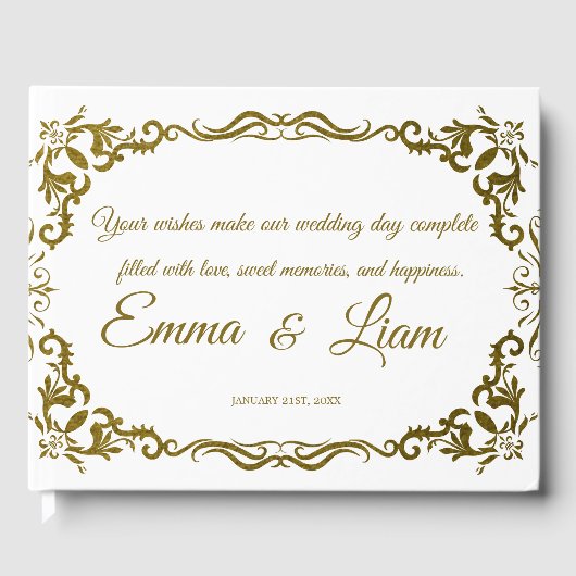 Rustic Mexican Wedding Guest Book Gästebuch (Vorderseite)