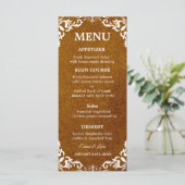Rustic Mexican Wedding Menu Card Menükarte (Stehend Vorderseite)