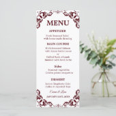 Rustic Mexican Wedding Menu Card Menükarte (Stehend Vorderseite)