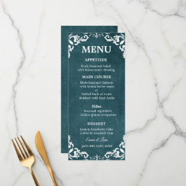Rustic Mexican Wedding Menu Card Menükarte