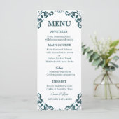 Rustic Mexican Wedding Menu Card Menükarte (Stehend Vorderseite)