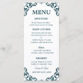 Rustic Mexican Wedding Menu Card Menükarte (Vorderseite)