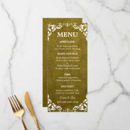 Rustic Mexican Wedding Menu Card Menükarte