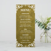 Rustic Mexican Wedding Menu Card Menükarte (Stehend Vorderseite)