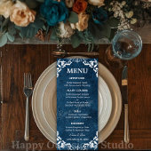 Rustic Mexican Wedding Menu Card Menükarte