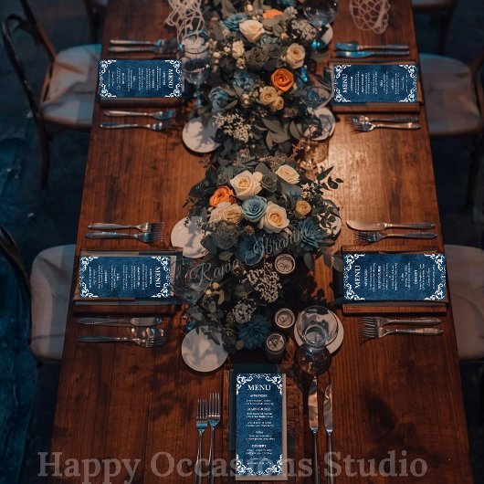 Rustic Mexican Wedding Menu Card Menükarte