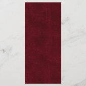 Rustic Mexican Wedding Menu Card Menükarte (Rückseite)