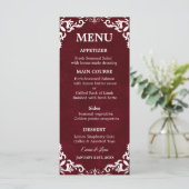 Rustic Mexican Wedding Menu Card Menükarte (Stehend Vorderseite)